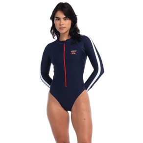 Vestido-De-Baño-Manga-Larga-Azul-Peacoat-Jet-Mujer